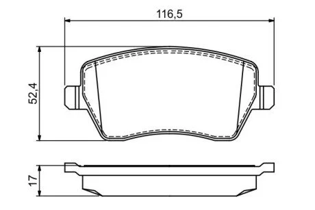 Тормозные колодки пер. NISSAN Micra, Note 03- RENAULT Clio, Kangoo 1.5DCI BOSCH 0986495452 (фото 1)