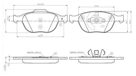 Комплект тормозных колодок, дисковый тормоз BOSCH 0986TB2446 (фото 1)