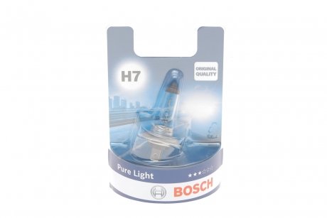 Лампа розжарювання 12V 55W H7 PURE LIGHT (вир-во) BOSCH 1 987 301 012 (фото 1)