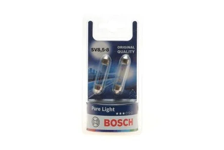 Лампа 10W 12V SV8.5-8 блистер 2шт. - кратн. 20 шт – временно недоступен BOSCH 1987301014