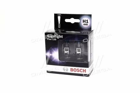 Лампа накалу H1 12V 55W GigaLight +120 (комплект 2шт) BOSCH 1 987 301 105 (фото 1)