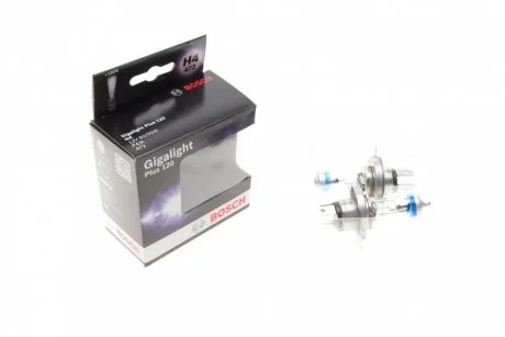 Лампа накалу H4 12V 60/55W P43t GigaLight +120 (комплект 2шт) BOSCH 1 987 301 106 (фото 1)