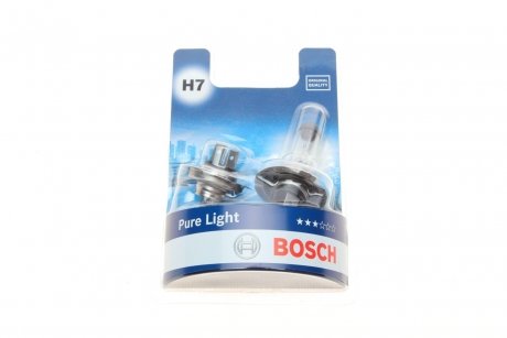 Лампа розжарювання H7 12V 55W PX26d Pure Light (компл. 2шт) (вир-во) BOSCH 1987301411