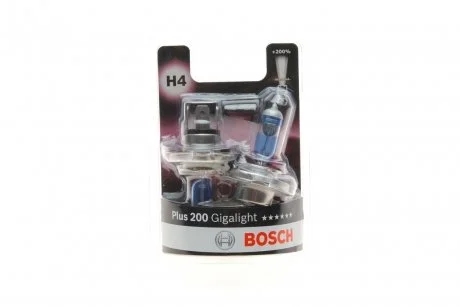 ЛАМПА РОЗЖАР. Plus 200 Gigalight H4 / *2 1 987 301 435 BOSCH 1987301435
