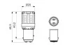 Автолампа светодиодная (P21/5W 12V 2,5W LED 4000K WARM) BOSCH 1987301521 (фото 6)