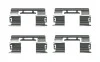 BOSCH CHEVROLET установчий к-кт. гальм. колод. AVEO 1.2, CRUZE 1.4 13-, FORD TRANSIT CONNECT 1.6 TDCi, OPEL ASTRA J 1.4 09-15 1987474746