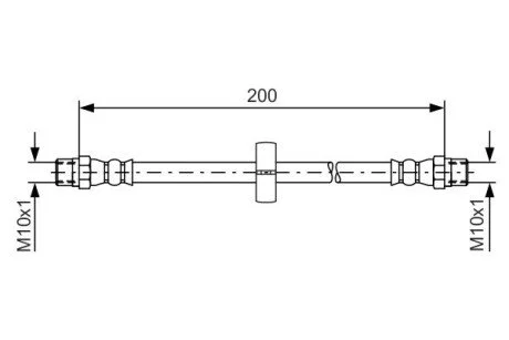 AUDI Шланг тормозной задн. лев 80 -91, 90,100 BOSCH 1987476219