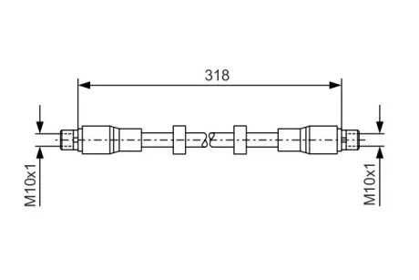 Тормозной шланг AUDI A6 "F "04-11 BOSCH 1987476247