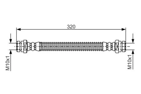 MITSUBISHI Шланг тормозной Colt,Lancer,Galant BOSCH 1987476501