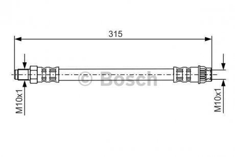 Шланг гальмівний BOSCH 1987476558 (фото 1)