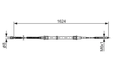 VW Трос тормоза (барабан) Passat 93- BOSCH 1987477407