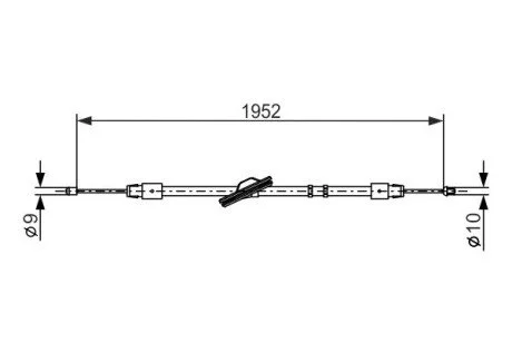 DB Трос ручного тормоза W211 пер. BOSCH 1987477851