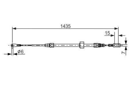 Трос ручного гальма BOSCH 1 987 477 853