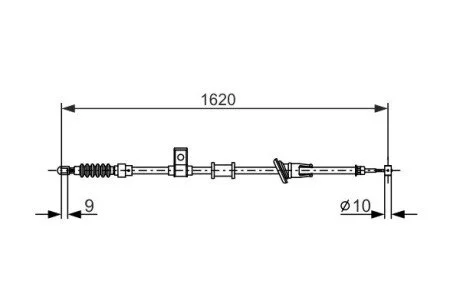 VOLVO Трос ручного тормоза 1615/1470 мм S40 00- BOSCH 1987477893