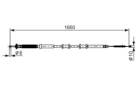 Трос ручного гальма BOSCH 1 987 477 973