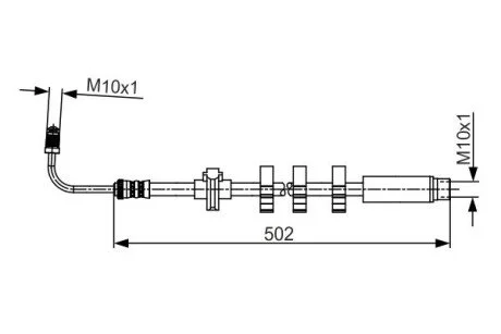 Шланг гальмівний BOSCH 1987481264