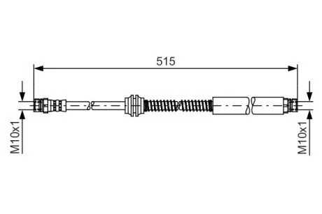 Шланг торм. CADDY III -15 BOSCH 1987481447