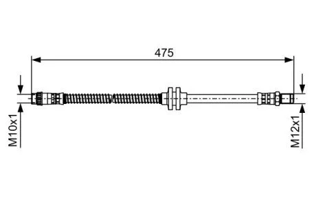 Тормозной шланг Renault Megane II, 1,4-2,0, 02- BOSCH 1 987 481 496