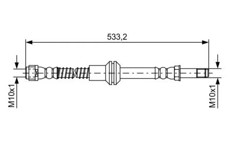 Тормозной шланг передн. W212, C218 BOSCH 1987481609