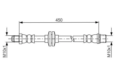 Гальмівний шланг RENAULT Duster \'\'F \'\'1,2-2,0 \'\'12>> BOSCH 1 987 481 683