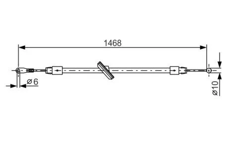Шланг гальм. центр. VW Crafter 30-35 -16 BOSCH 1987482027