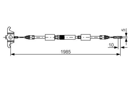 Трос остановочных тормозов BOSCH 1 987 482 128