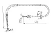BOSCH BMW Трос ручного тормоза лев. MINI 1,4-1,6 01-. 1987482231