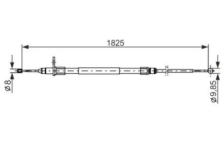 Трос ручного гальма BOSCH 1987482254