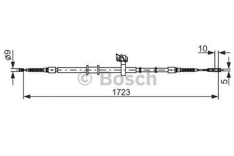Трос тормозной AUDI 80''R''1.6-2.8''90-95 BOSCH 1987482269 (фото 1)