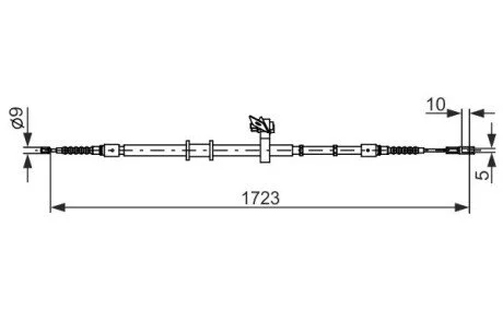 Трос тормозной AUDI 80''R''1.6-2.8''90-95 BOSCH 1987482269