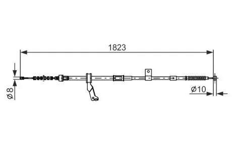 Тормозной трос 1823mm TOYOTA Avensis T25\'\'RR BOSCH 1987482297