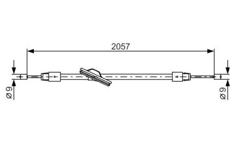 DB Трос ручного тормоза пер. W204 BOSCH 1987482331