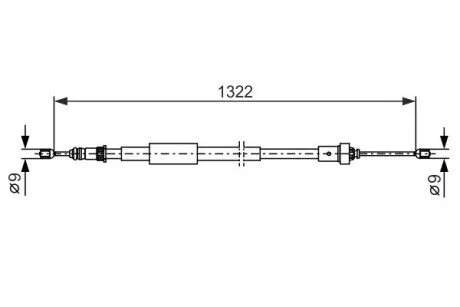 Трос ручного тормоза BOSCH 1987482385