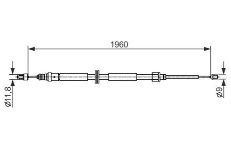 Трос остановочных тормозов BOSCH 1987482432
