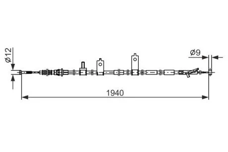 Трос остановочных тормозов BOSCH 1 987 482 853