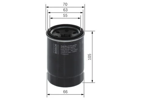 Масляний фільтр 4C SPIDER (960_), 10 BOSCH F026407340