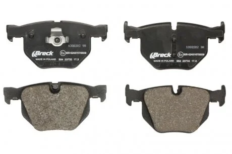 Тормозные колодки, дисковые BRECK 23732 00 554 00