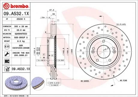 Гальмівні диски BREMBO 09.A532.1X