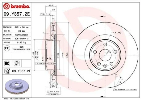 ZESTAW TARCZE+KLOCKI HAM PRZOD BREMBO KT08005