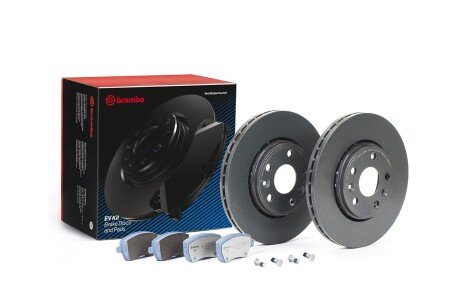 TARCZA HAMULCOWA 116X17 + KLOCKI (P 68 033E) RENAULT KANGOO EXPRESS (FW0/1_) 02/08-> EVKIT SZT BREMBO KT08035