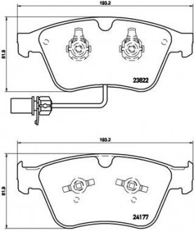 Тормозные колодки BREMBO P05 003 (фото 1)