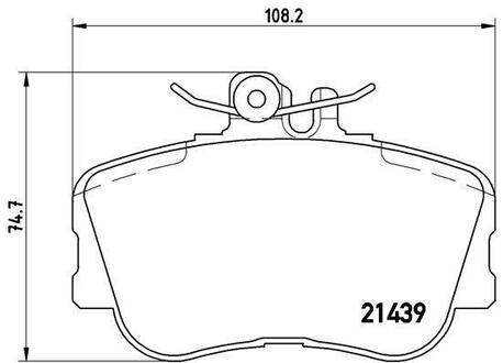 Комплект гальмівних колодок, дискове гальмо BREMBO P06017 (фото 1)