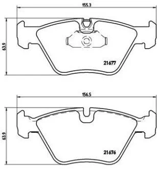 Гальмiвнi колодки к-кт. BREMBO P06 022