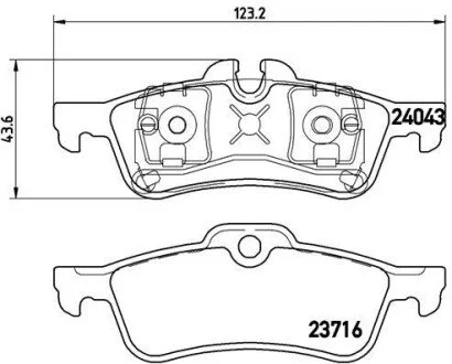 Гальмiвнi колодки к-кт. BREMBO P06 032
