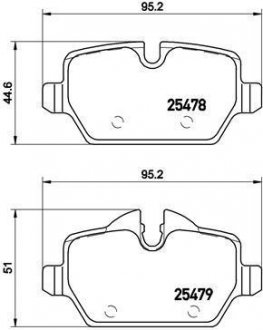 Гальмівні колодки дискові BREMBO P06 080 (фото 1)