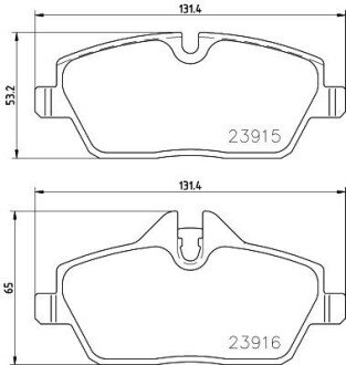 KLOCKI HAMULC. BMW I3 ELECTRIC 13- PRZÓD BREMBO P06091E