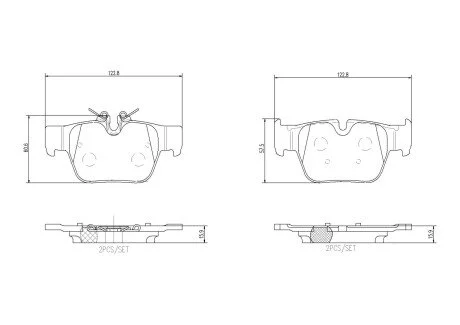 Гальмівні колодки дискові BREMBO P06117