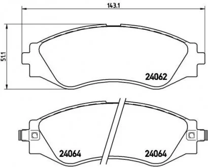 Тормозные колодки BREMBO P10 006 (фото 1)