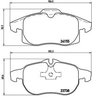 Гальмiвнi колодки к-кт. BREMBO P10 011