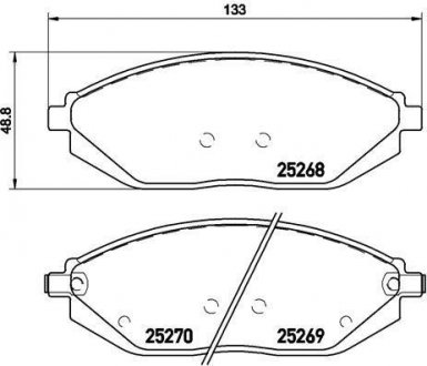 Гальмівні колодки дискові BREMBO P10 054 (фото 1)